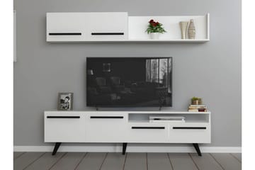 Tv-möbelset Mono 180x22 cm Vit