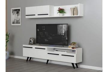 Tv-möbelset Mono 180x22 cm Vit - Hanah Home - Möbler - TV- & Mediamöbler - TV-möbelset