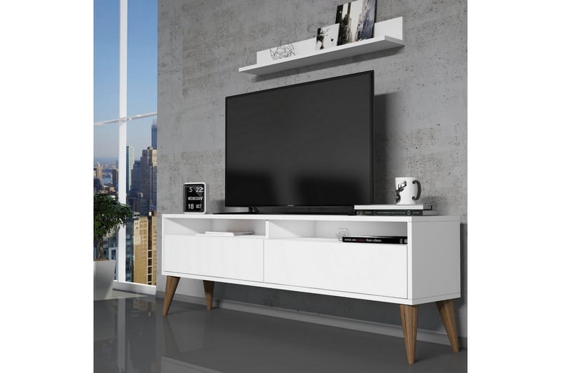 TV-Möbelset Nyarai 150 cm - Extra Vit - TV-möbelset