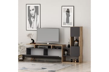 Tv-möbelset Showsley 55,4x31,6 cm Brun/Svart - Hanah Home - Möbler - TV- & Mediamöbler - TV-möbelset