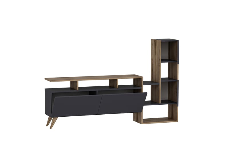 Tv-möbelset Showsley 55,4x31,6 cm Brun/Svart - Hanah Home - Möbler - TV- & Mediamöbler - TV-möbelset