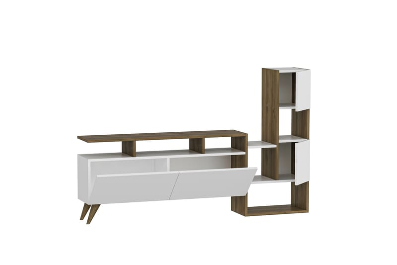 Tv-möbelset Showsley 55,4x31,6 cm Vit/Brun - Hanah Home - Möbler - TV- & Mediamöbler - TV-möbelset