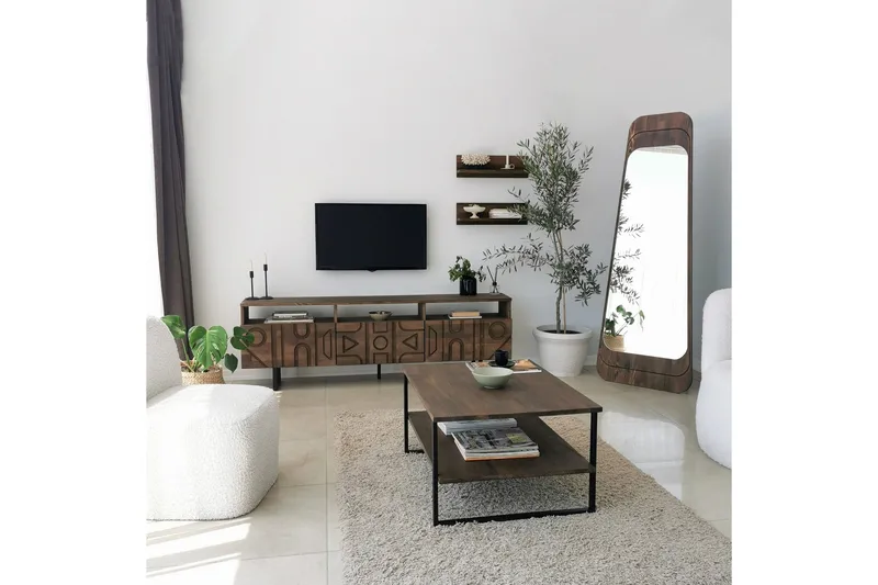 Andifli Tv-möbelset 50x15 cm - Brun - Möbler - TV- & Mediamöbler - TV-möbelset