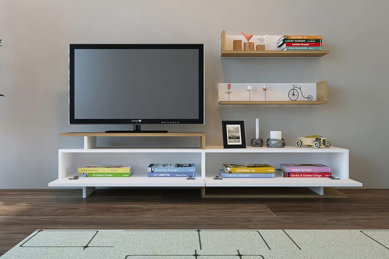Ayaze Tv-bänk - Vit - Möbler - TV- & Mediamöbler - TV-möbelset