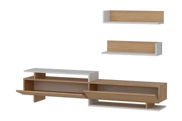 Ayaze Tv-bänk - Vit/Brun - Möbler - TV- & Mediamöbler - TV-möbelset