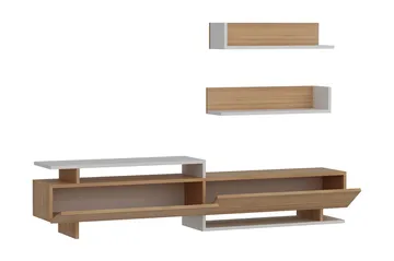 Ayaze Tv-bänk - Vit/Brun - Möbler - TV- & Mediamöbler - TV-möbelset