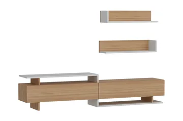 Ayaze Tv-bänk - Vit/Brun - Möbler - TV- & Mediamöbler - TV-möbelset