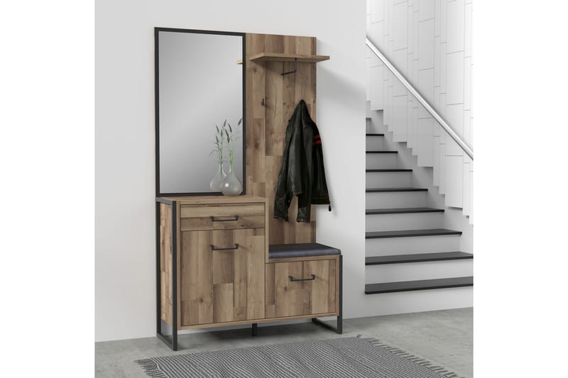 Carnais TV-Möbelset 114 cm - Brun/Grå - Möbler - TV- & Mediamöbler - TV-möbelset