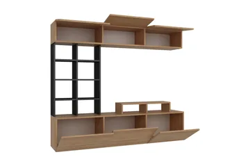 Decorotika Mediaförvaring - Teak/Svart - Möbler - TV- & Mediamöbler - TV-möbelset