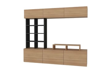 Decorotika Mediaförvaring - Teak/Svart - Möbler - TV- & Mediamöbler - TV-möbelset