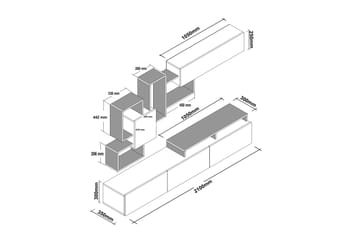 Decorotika Mediaförvaring - Vit - Möbler - TV- & Mediamöbler - TV-möbelset