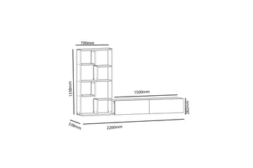 Decorotika Tv-bänk - Vit - Möbler - TV- & Mediamöbler - TV-möbelset