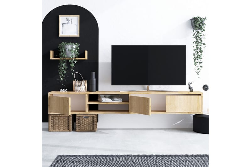 Desgrar Tv-möbelset 180x25 cm - Blå - Möbler - TV- & Mediamöbler - TV-möbelset