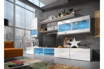 Devillez TV-Möbelset 250 cm - Vit - Möbler - TV- & Mediamöbler - TV-möbelset