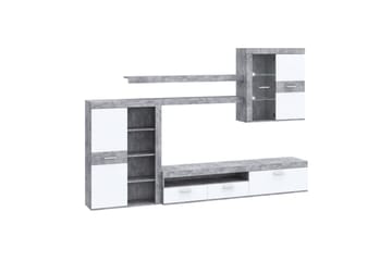 Dolnis Tv-möbelset 41x300 cm - Vit/Grå - Möbler - TV- & Mediamöbler - TV-möbelset