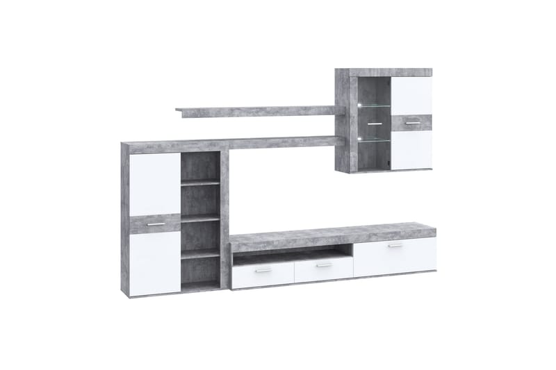 Dolnis Tv-möbelset 41x300 cm - Vit/Grå - Möbler - TV- & Mediamöbler - TV-möbelset