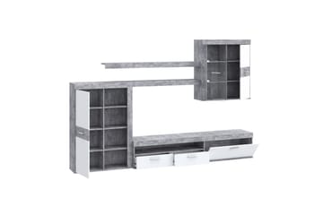 Dolnis Tv-möbelset 41x300 cm - Vit/Grå - Möbler - TV- & Mediamöbler - TV-möbelset