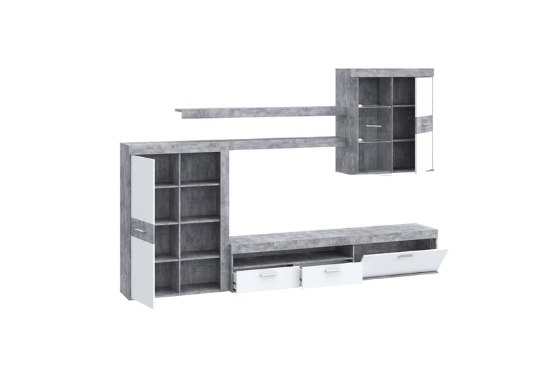 Dolnis Tv-möbelset 41x300 cm - Vit/Grå - Möbler - TV- & Mediamöbler - TV-möbelset