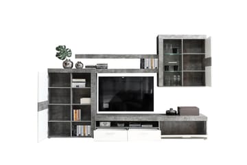 Dolnis Tv-möbelset 41x300 cm - Vit/Grå - Möbler - TV- & Mediamöbler - TV-möbelset