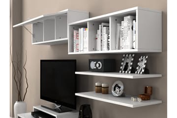 Elegancia Mediaförvaring 180 cm - Vit - Möbler - TV- & Mediamöbler - TV-möbelset