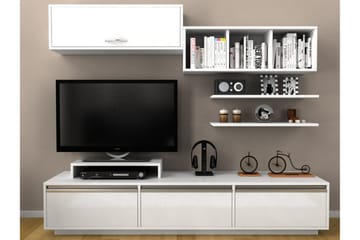 Elegancia Mediaförvaring 180 cm - Vit - Möbler - TV- & Mediamöbler - TV-möbelset
