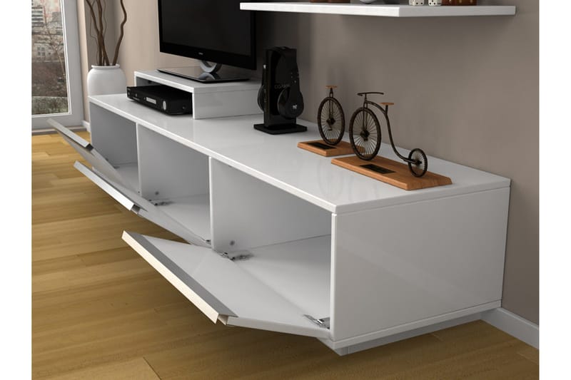 Elegancia Mediaförvaring 180 cm - Vit - Möbler - TV- & Mediamöbler - TV-möbelset