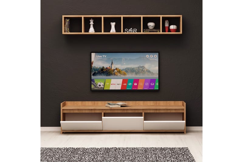 Hallförvaring Naidaj - Trä|Vit - Möbler - TV- & Mediamöbler - TV-möbelset