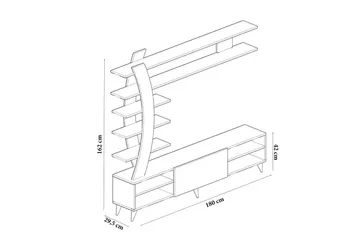 Hejde TV-Möbelset 180 cm - Vit - Möbler - TV- & Mediamöbler - TV-möbelset