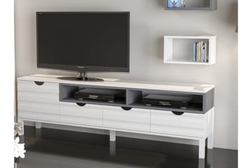 Hejde TV-Möbelset 180 cm - Vit/Grå - Möbler - TV- & Mediamöbler - TV-möbelset