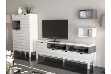 Hejde TV-Möbelset 180 cm - Vit/Grå - Möbler - TV- & Mediamöbler - TV-möbelset