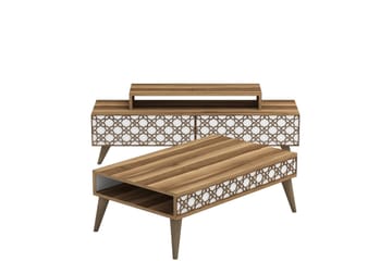 Hovdane TV-Möbelset 140 cm - Brun/Vit - Möbler - TV- & Mediamöbler - TV-möbelset