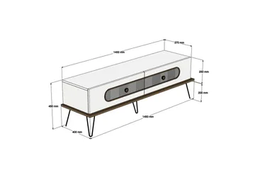 Hovdane TV-Möbelset 145 cm - Brun - Möbler - TV- & Mediamöbler - TV-möbelset
