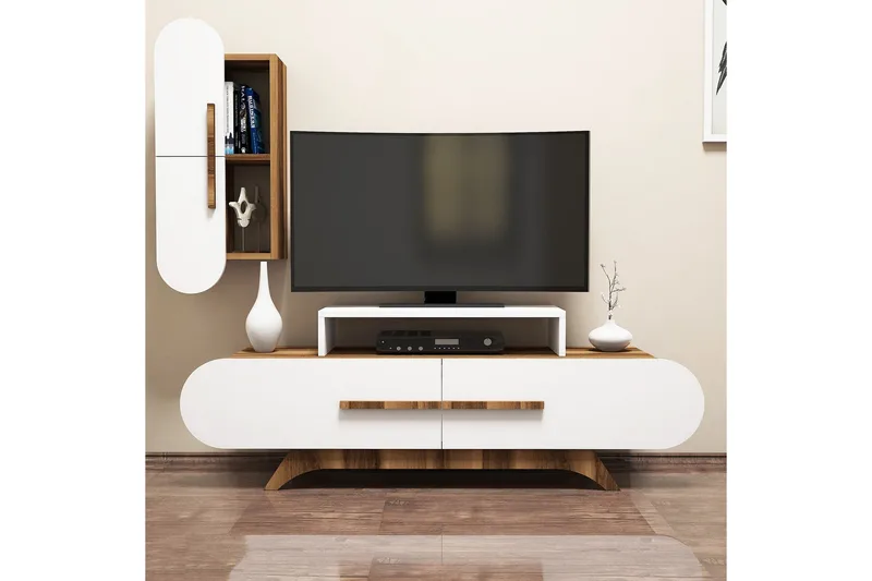 Hovdane TV-Möbelset 145 cm - Brun/Vit - Möbler - TV- & Mediamöbler - TV-möbelset