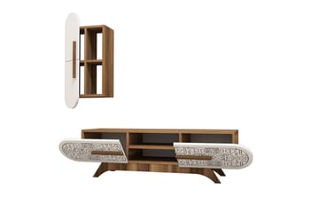 Hovdane TV-Möbelset 145 cm - Brun/Vit - Möbler - TV- & Mediamöbler - TV-möbelset