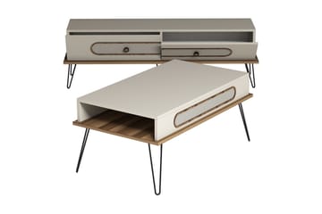 Hovdane TV-Möbelset 145 cm - Brun/Vit - Möbler - TV- & Mediamöbler - TV-möbelset