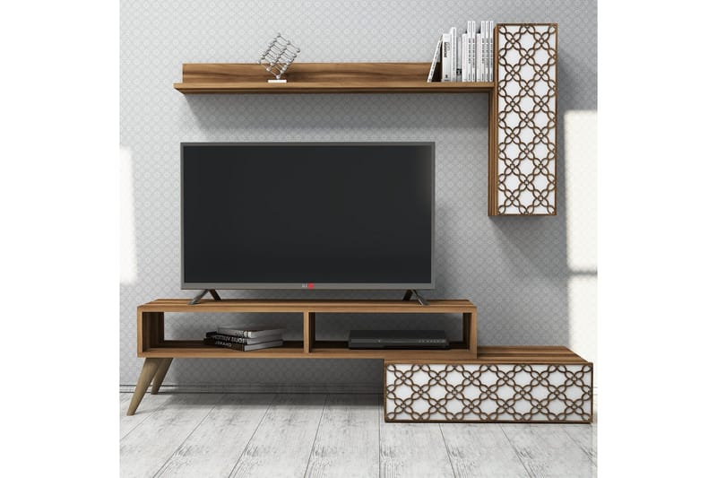 Hovdane TV-Möbelset 150 cm - Brun/Vit - Möbler - TV- & Mediamöbler - TV-möbelset