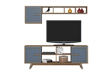 Hovdane TV-Möbelset 160 cm - Blå/Brun - Möbler - TV- & Mediamöbler - TV-möbelset