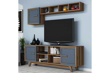 Hovdane TV-Möbelset 160 cm - Blå/Brun - Möbler - TV- & Mediamöbler - TV-möbelset