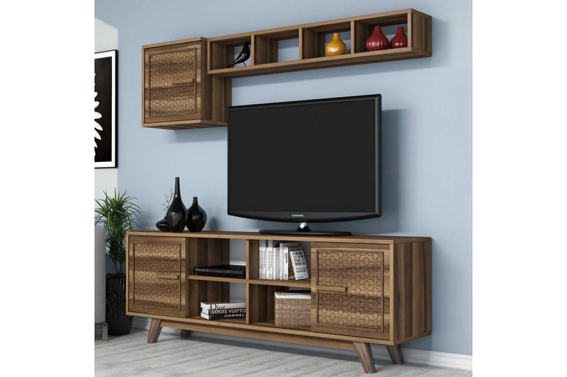 Hovdane TV-Möbelset 160 cm - Brun/Ek - Möbler - TV- & Mediamöbler - TV-möbelset