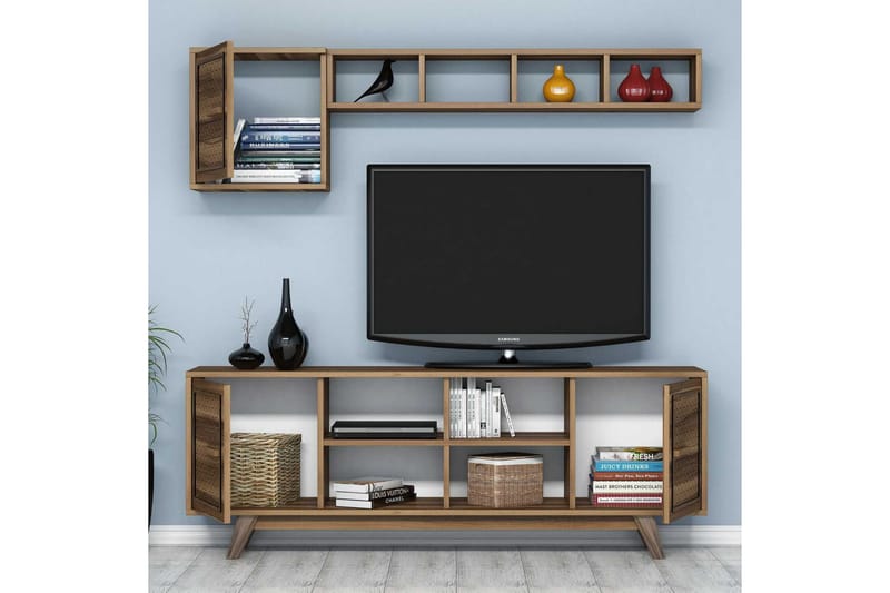 Hovdane TV-Möbelset 160 cm - Brun/Ek - Möbler - TV- & Mediamöbler - TV-möbelset
