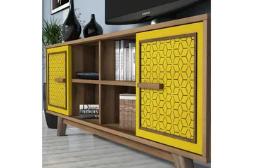 Hovdane TV-Möbelset 160 cm - Brun/Gul - Möbler - TV- & Mediamöbler - TV-möbelset