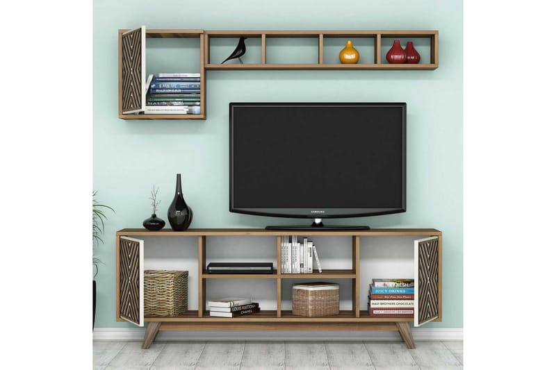 Hovdane TV-Möbelset 160 cm - Brun/Mönstrad - Möbler - TV- & Mediamöbler - TV-möbelset