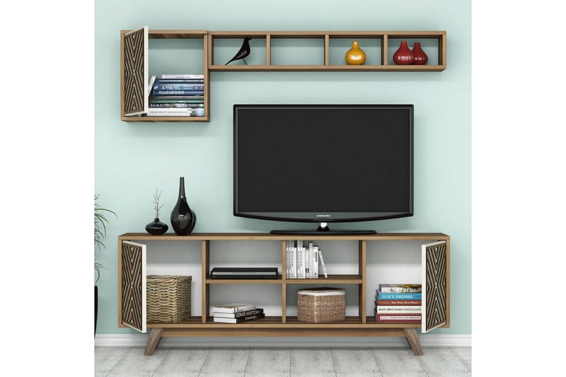 Hovdane TV-Möbelset 160 cm - Brun/Mönstrad - Möbler - TV- & Mediamöbler - TV-möbelset