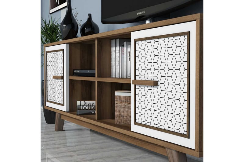 Hovdane TV-Möbelset 160 cm - Brun/Vit - Möbler - TV- & Mediamöbler - TV-möbelset