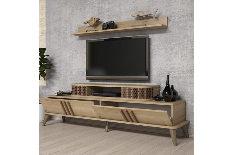Hovdane TV-Möbelset 168 cm - Beige - Möbler - TV- & Mediamöbler - TV-möbelset