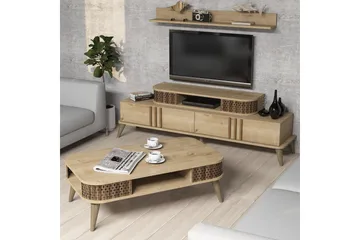 Hovdane TV-Möbelset 168 cm - Beige - Möbler - TV- & Mediamöbler - TV-möbelset