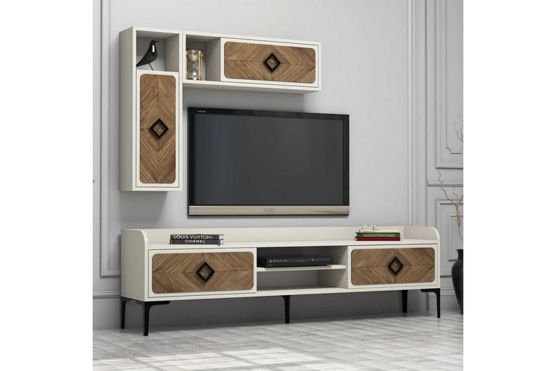 Hovdane TV-Möbelset 180 cm Brown/White - Möbler - TV- & Mediamöbler - TV-möbelset