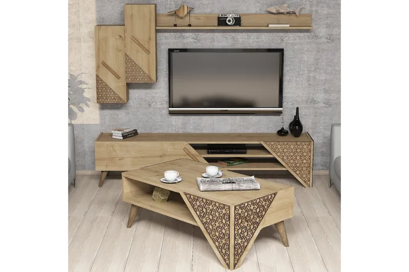 Hovdane TV-Möbelset 180 cm - Brun - Möbler - TV- & Mediamöbler - TV-möbelset