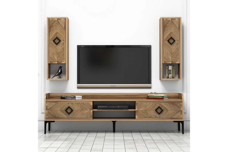 Hovdane TV-Möbelset 180 cm - Brun - Möbler - TV- & Mediamöbler - TV-möbelset