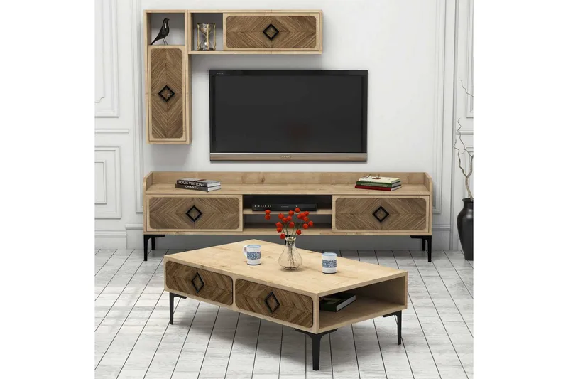 Hovdane TV-Möbelset 180 cm, Brun